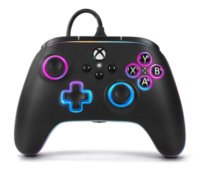 Akcesoria do konsol PowerA PC/XS Pad Advantage Lumectra czarny i taśma LED RGB